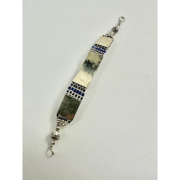 Tibetan‎ Silver Bracelet Handmade Boho - Picture 5 of 7
